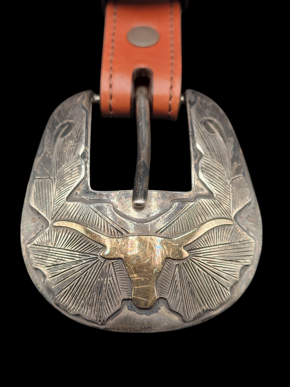 Western Engraved Silver Equestrian Tack Bridle/Halter Belt Buckle 3pc Set 1-1/2 | IT