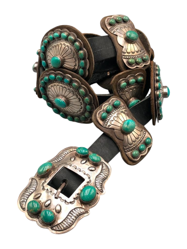 Lot de 4 sacs ceinture 1-1/4 gravés turquoise cactus attack bijoux