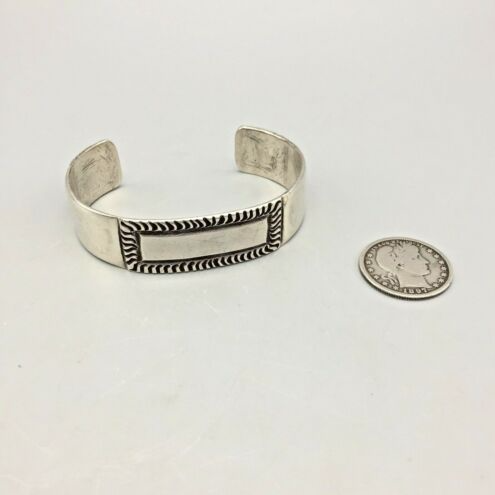 CLASSIC! HANDSTAMPED, INGOT, STERLING SILVER, OLD SCHOOL BRACELET