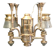 RARE 1800s Adams And Westlake Pullman Train Car Lamp Fixtures Set Owned By John Wayne