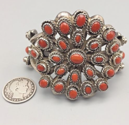 sand cast coral cluster bracelet