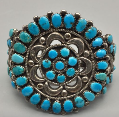 turquoise cluster bracelet