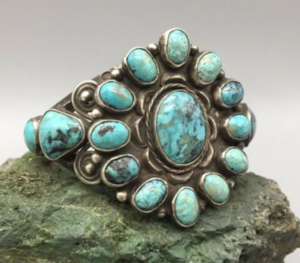 1960s turquoise cluster bracelet