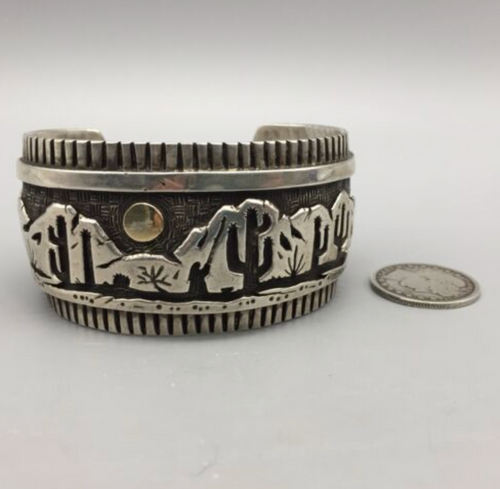 desert landscape scene cuff bracelet