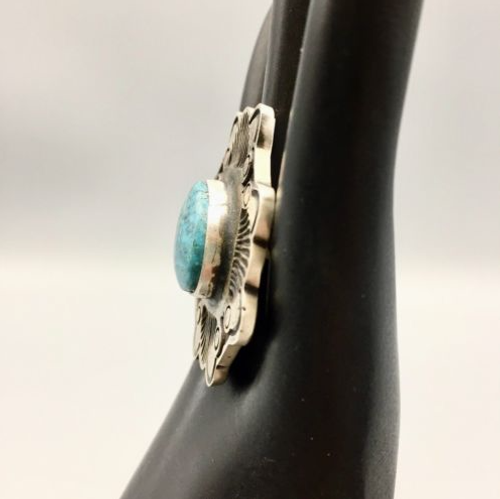 turquoise Tommy Jackson, New, Kingman , sterling silver, ring, size 8