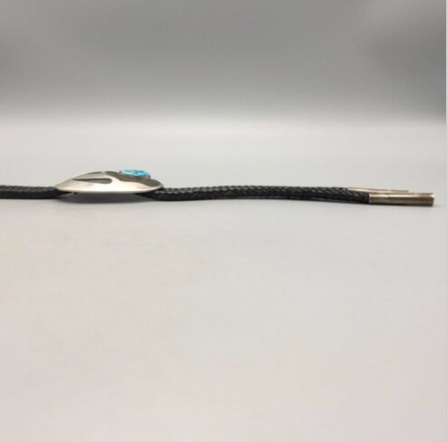 Signed Sterling Silver and Turquoise Bolo