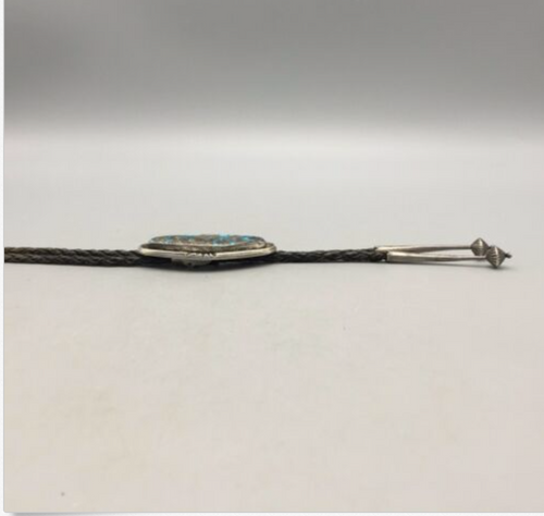 bolo, turquoise, sterling silver, vintage