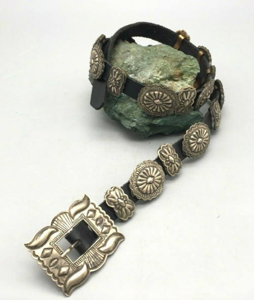 Sterling silver concho belt