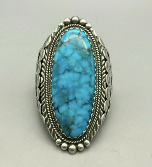 BIG! Turquoise and sterling silver cuff