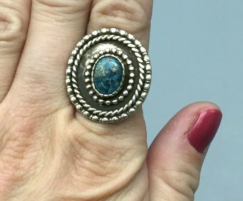 Morenci turquoise ring by Raymond Tsosie
