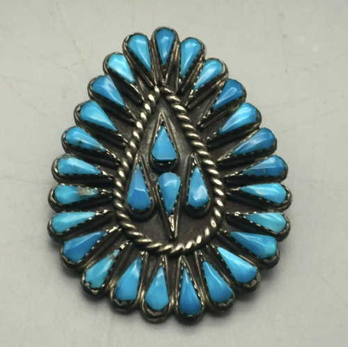 Petit point cluster pin/brooch