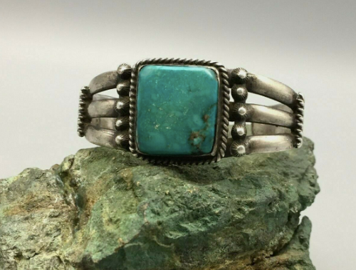 Square turquoise stone bracelet