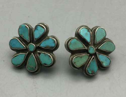 Turquoise cluster earrings