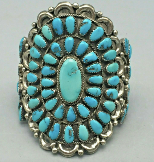 Turquoise cluster bracelet