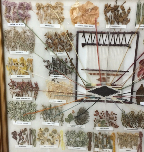 A UNIQUE and Nicely Done, Larger Size Navajo Textile Natural Dye Chart!