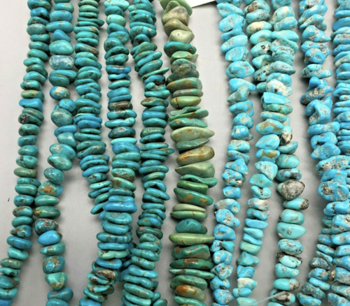 Mixed Kingman turquoise beads