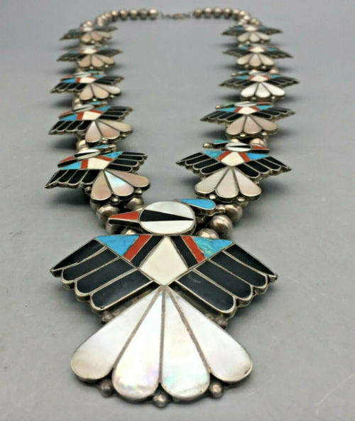 Thunderbird inlay necklace