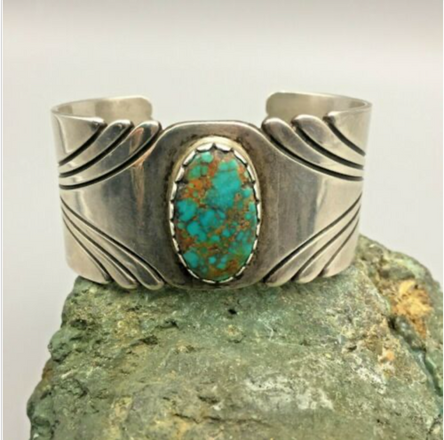 Carico Lake, Royston, sterling silver, turquoise, signed