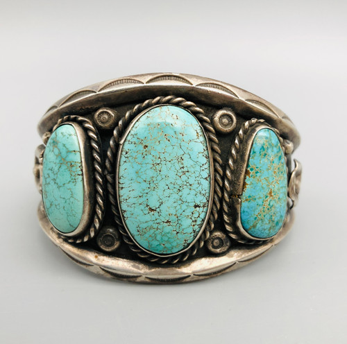 #8 Three stone turquoise stone bracelet