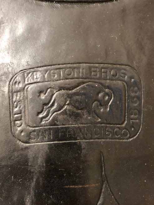 Fancy Keyston Bros. Saddle With Desert Themed Carving and Silver & Gold Accents