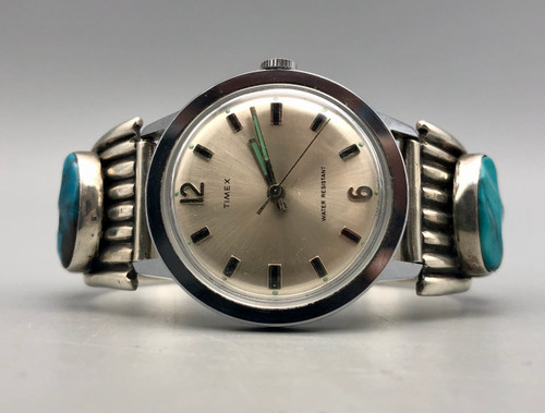 Bisbee turquoise watch bracelet by Kee Joe Benally Jr