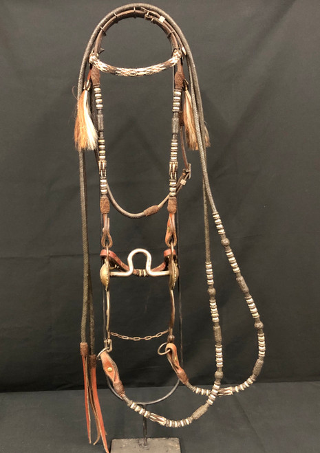 headstall, braided horsehair, Buermann bit