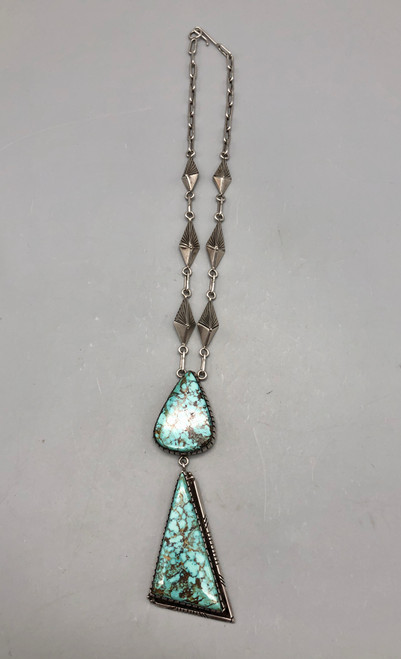 Exquisite Tom Willeto Turquoise and Sterling Silver Necklace