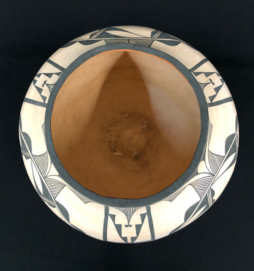 Vintage Acoma Polychrome Pottery Olla by Florence Aragon