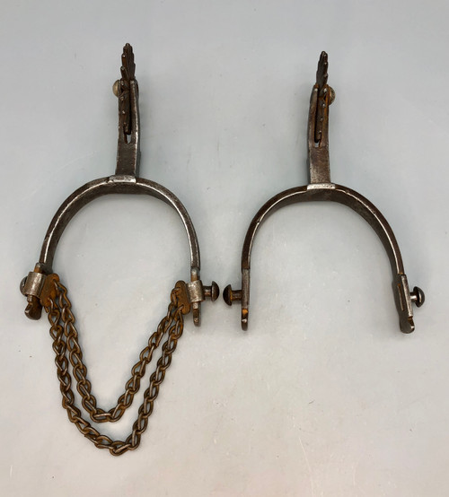 Fancy Pair of California Spurs Attributed To Atanasio Larios
