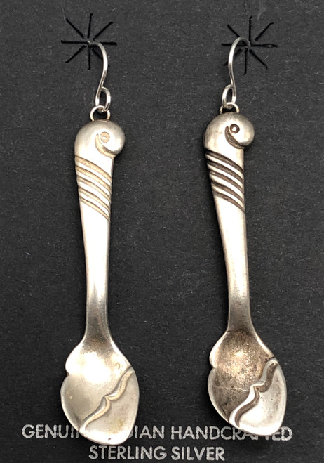 Unique Salt Spoon Earrings by Kenneth Begay