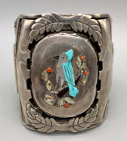 BOLD and Beautiful Zuni Inlay Cuff Bracelet by J. Quam