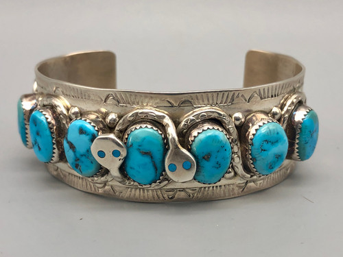 Fantastic Effie Calavaza Snake Turquoise Bracelet