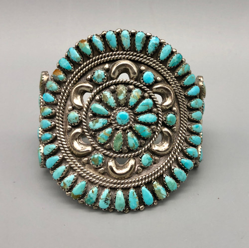 Classy Vintage Turquoise Cluster Bracelet