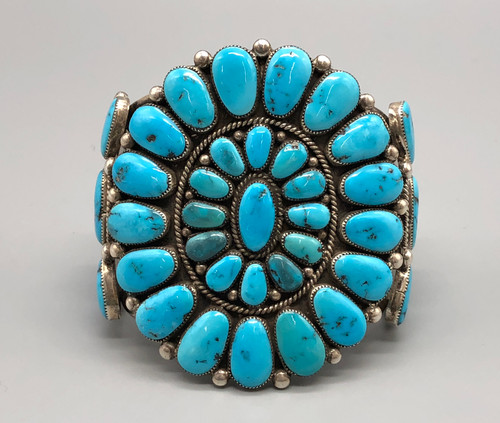 vintage turquoise cluster bracelet