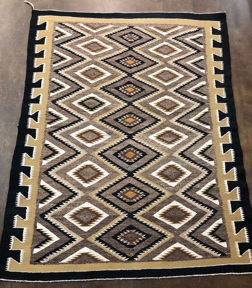 Navajo textile, red mesa pattern, handspun, traditional, zigzag
