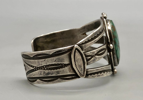 vintage 1930's-1940's era bracelet with green turquoise