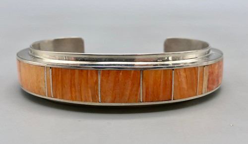 vibrant orange spiny oyster channel inlay, Harold Smith