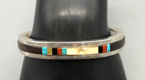 early multi-stone inlay bracelet by multiple award winning artist Jesse Monongye