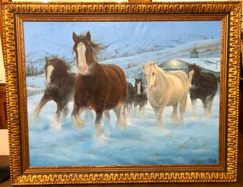 "Shires and Clydesdales - 6C Ranches" by Lane Timothy