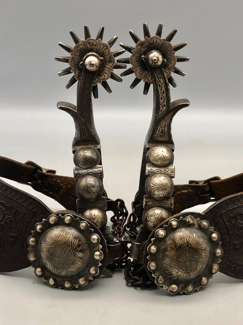 Mike Morales Marked Spurs With Nice Spur Straps