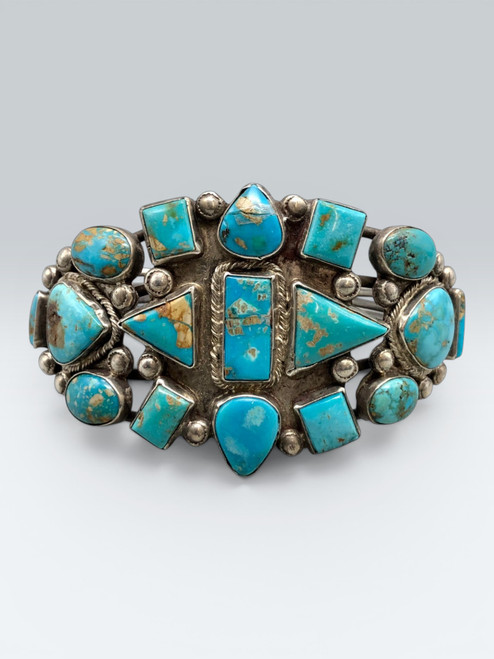 vintage, blue turquoise, cluster, four wire terminal,