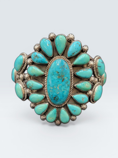 Cluster Bracelet, Turquoise Bracelet, Vintage