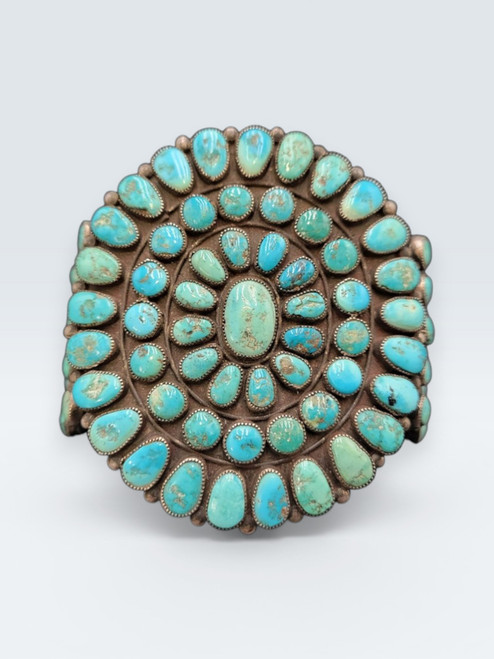 Vintage Bracelet, Turquoise Bracelet, Cluster Bracelet