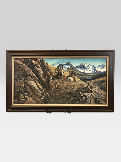 "Big Horn Sheep Resting In A Mountain Landscape" By Larry Zabel