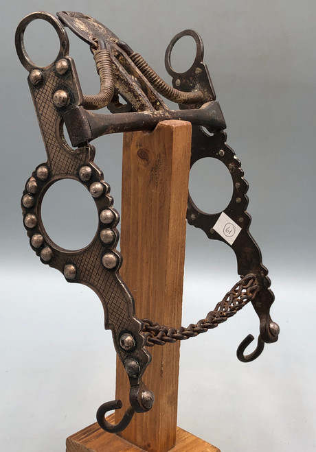 Interesting Antique Spade Bit With Cross-Hatch Engraving