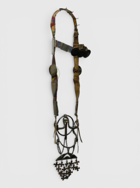 Antique Plains Bridle With Ring Bit And Barba