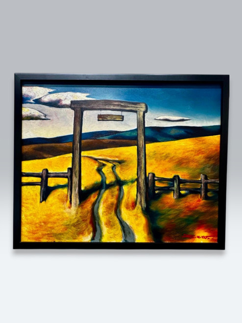 Up And Over - Original Oil On Canvas By ZZ Wei Circa 1990s