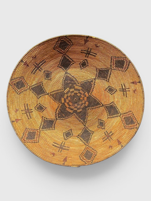 Antique Apache Polychrome Figural Basket