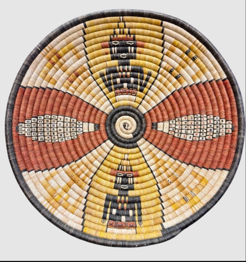 Vintage Hopi Coiled Basket From Second Mesa