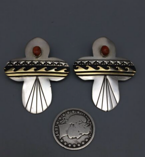 earrings with coin